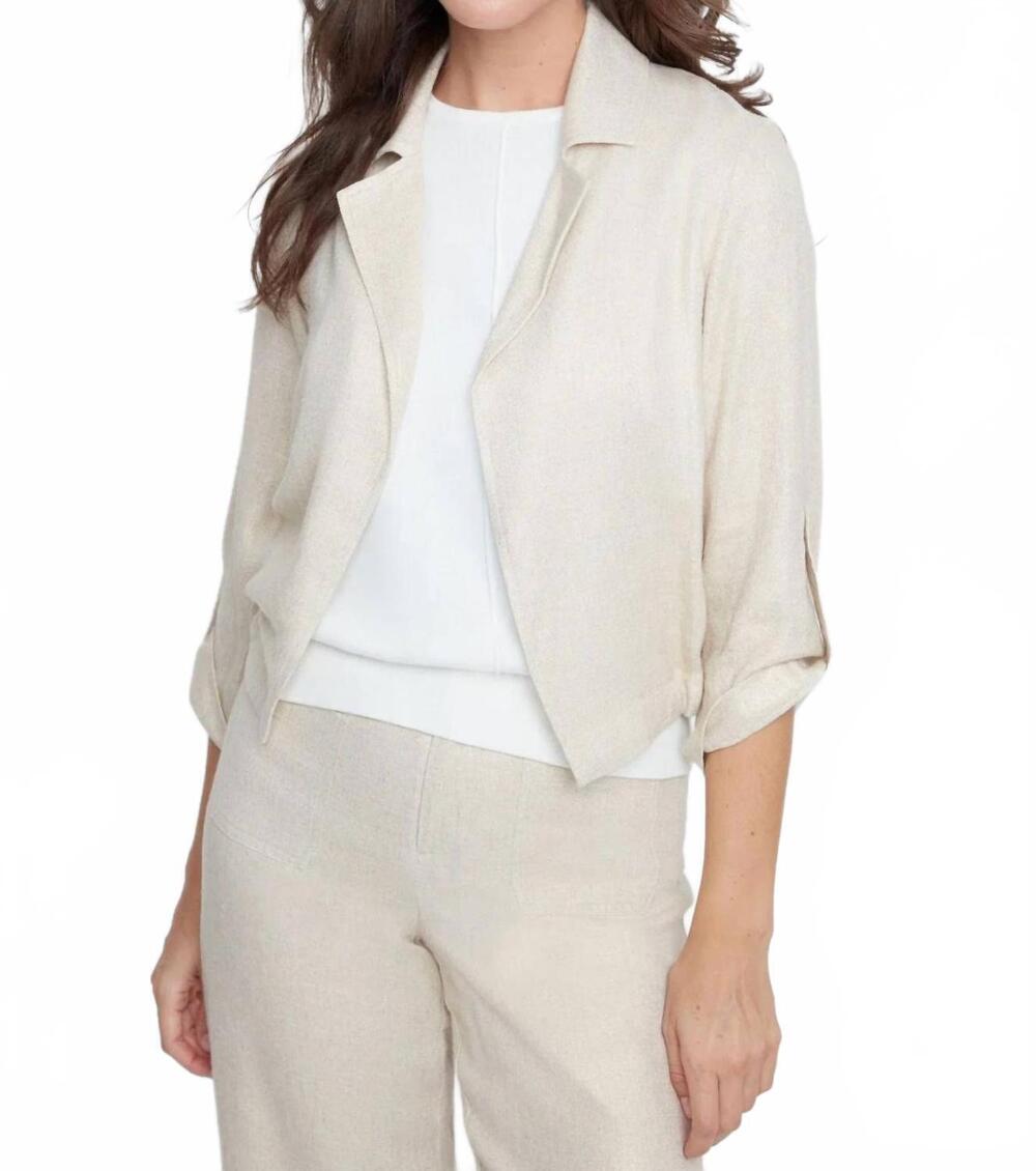 NEW RENUAR women's weave jacket in gold